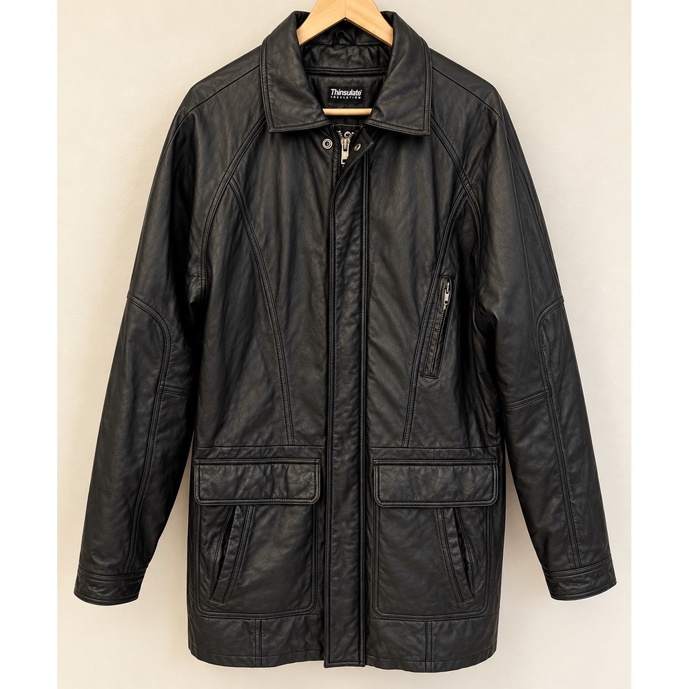 Wilsons Leather Thinsulate Insulated Parka Jacket Mens XLT Retro VTG Car Coat
